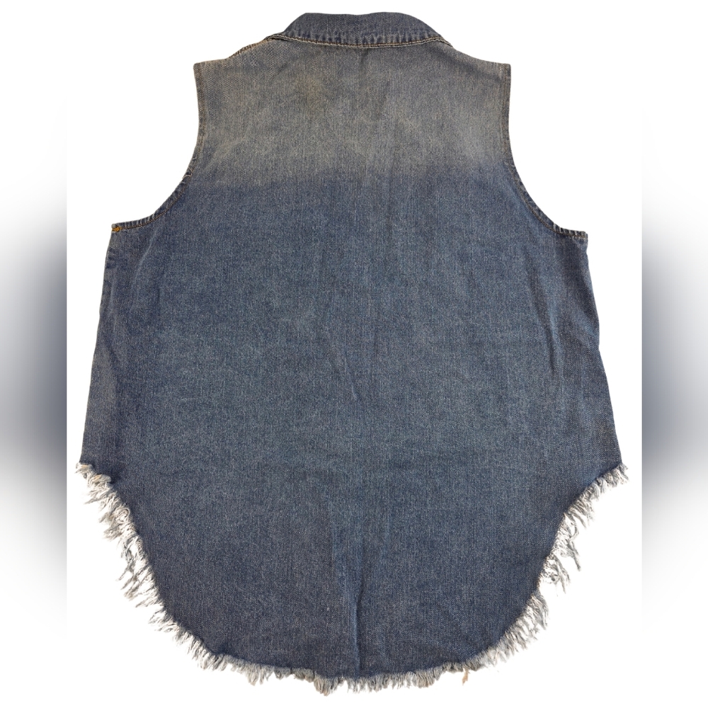 SHEIN Curve 3X Frayed Denim Vest 3325-i - Picture 3 of 6